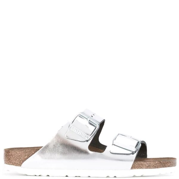 Birkenstock  metallic buckled sliders