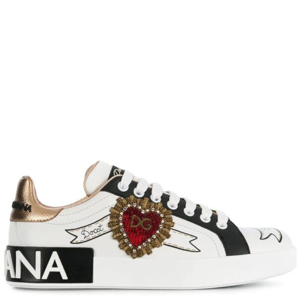 Dolce & gabbana  Portofino embroidered detail sneakers