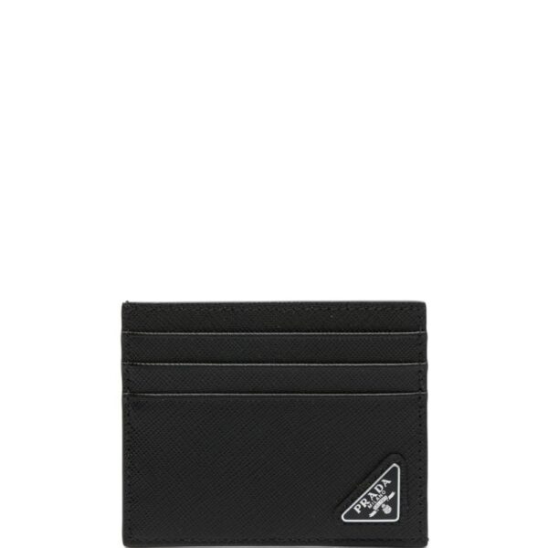 Prada logo plaque cardholder