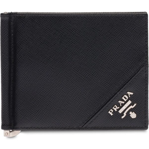 Prada logo plaque wallet