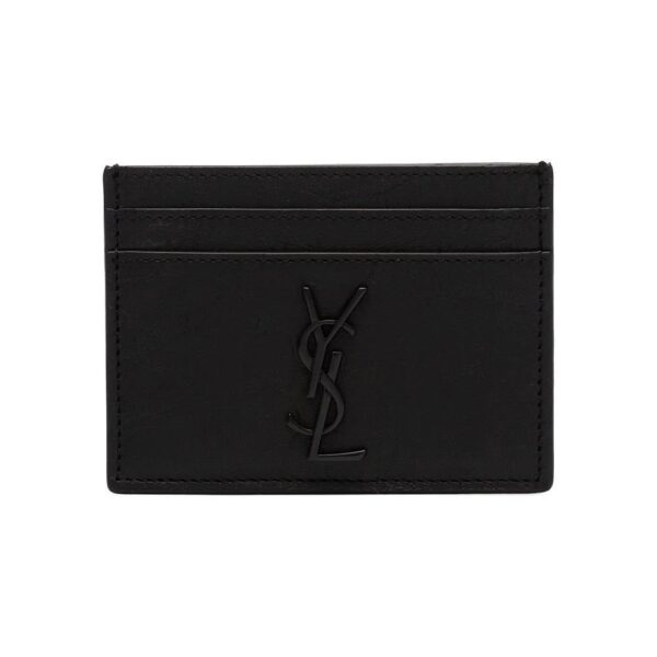 Saint Laurent  Monogram logo plaque cardholder