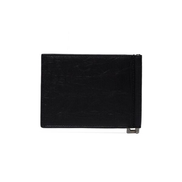 Saint Laurent crocodile-embossed money clip wallet