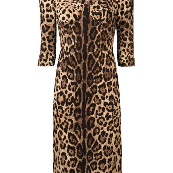 Dolce & Gabbana  fitted leopard print dress
