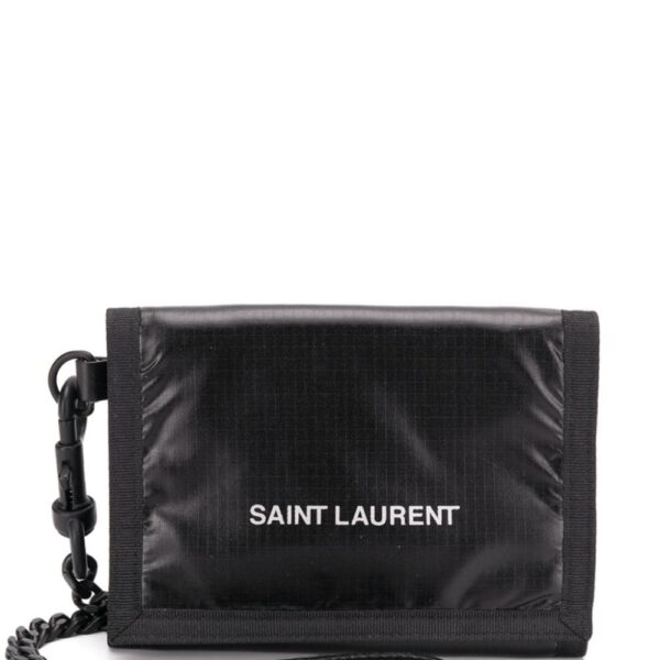 Saint Laurent Nuxx printed logo chain wallet