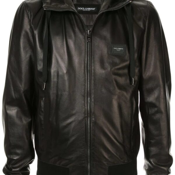 Dolce & Gabbana  hooded leather jacket