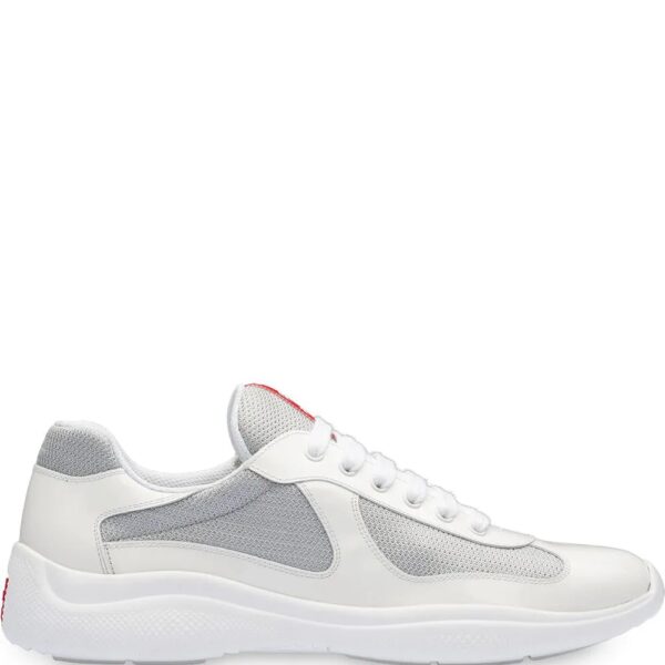 Prada white Americas cup patent leather sneakers
