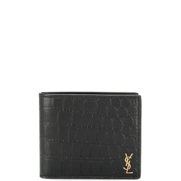 Saint Laurent  Monogram embossed bi-fold wallet