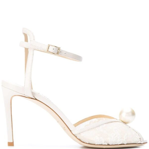Jimmy choo  Sacora 85mm pearl-embellished sandals
