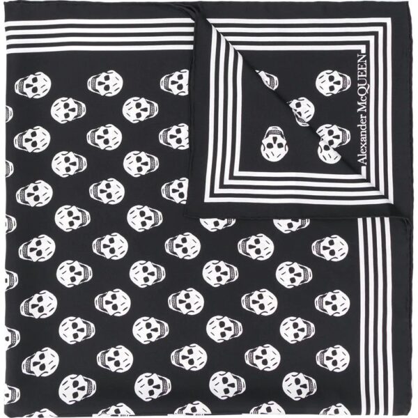 Alexander McQueen  skull print silk scarf