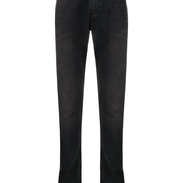 Alexander McQueen  dragon patch slim-fit jeans