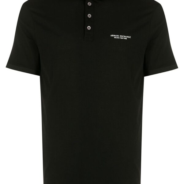 Armani Exchange logo-print polo shirt
