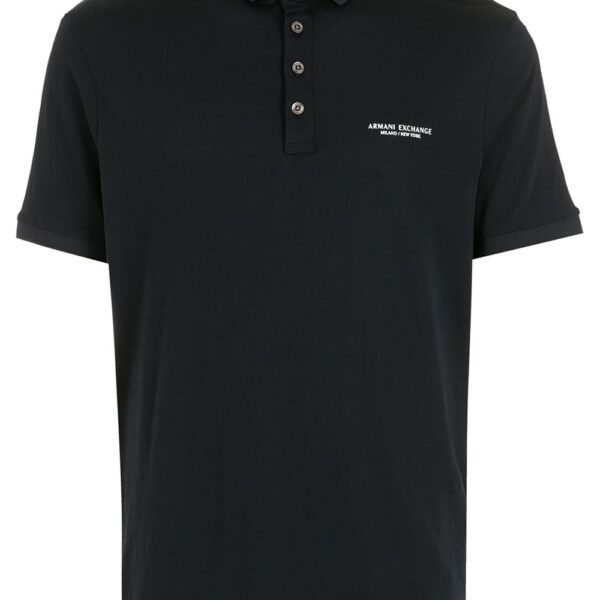 Armani Exchange logo-print polo shirt