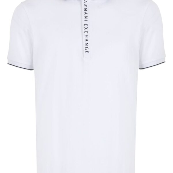 Armani Exchange logo-print cotton polo shirt