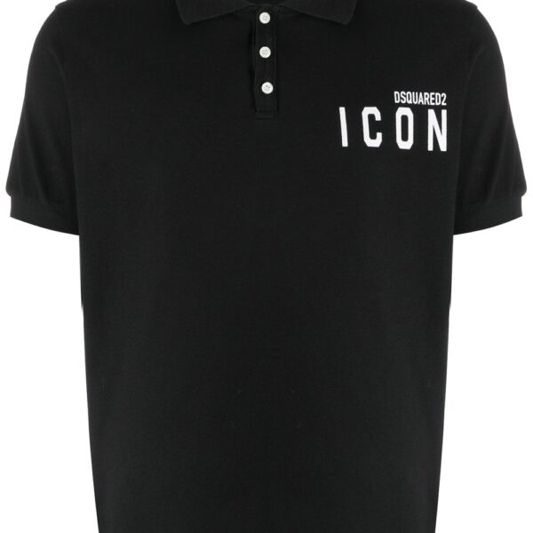 Dsquared2  slogan printed cotton polo shirt