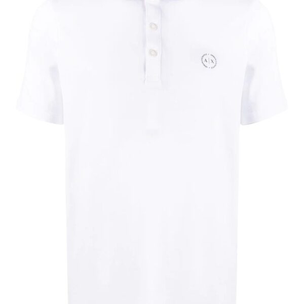 Armani Exchange embroidered logo polo shirt