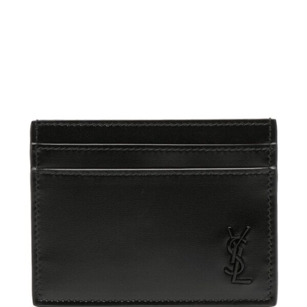 Saint Laurent Cassandre-plaque leather card holder