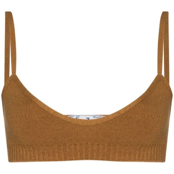 Off-White  fine-knit strappy bralette