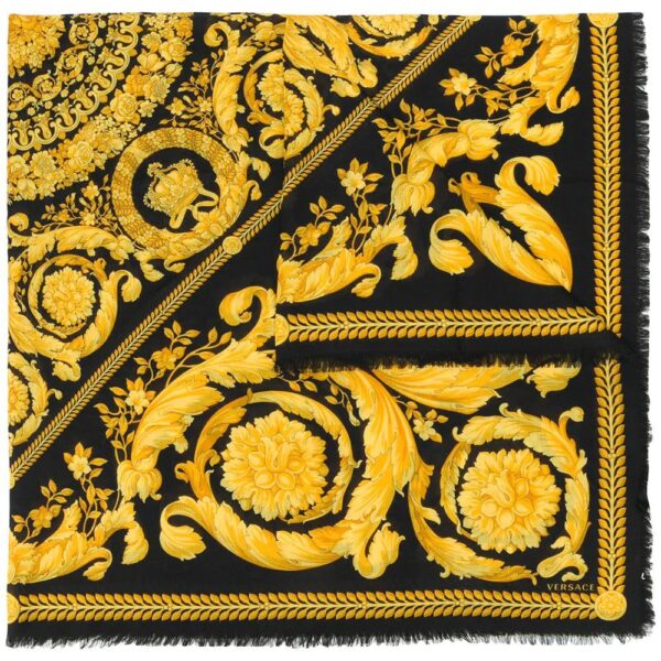 Versace  fine knit baroque print scarf