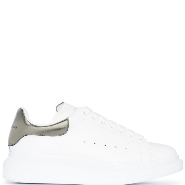 Alexander McQueen Oversized metallic leather sneakers