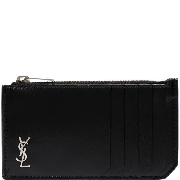 Saint Laurent Monogram-plaque cardholder
