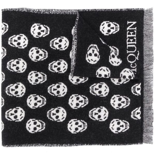 Alexander McQueen  skull jacquard-woven scarf