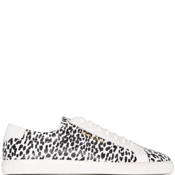 Saint Laurent  Andy leopard-print low-top sneakers
