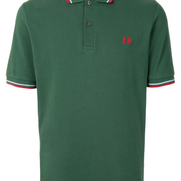 Fred Perry  stripe-trim logo polon shirt