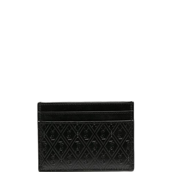Saint Laurent perforated leather cardholder