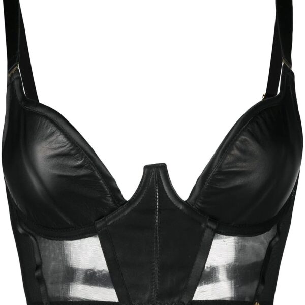 Something Wicked  fitted leather bra