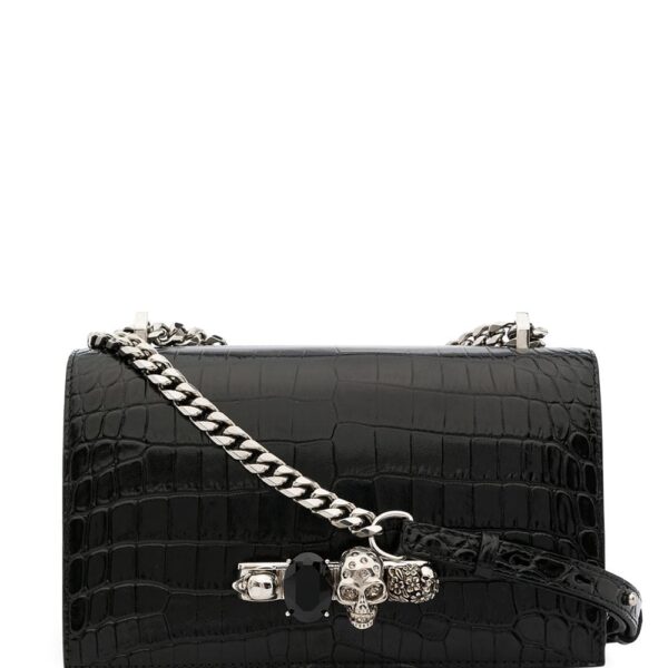 Alexander McQueen Jewelled crocodile effect bag
