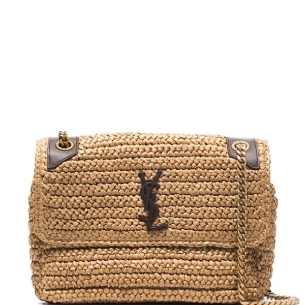 Saint Laurent medium Niki raffia shoulder bag