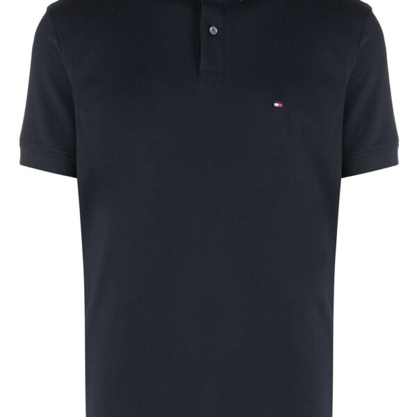 Tommy Hilfiger logo-patch polon shirt