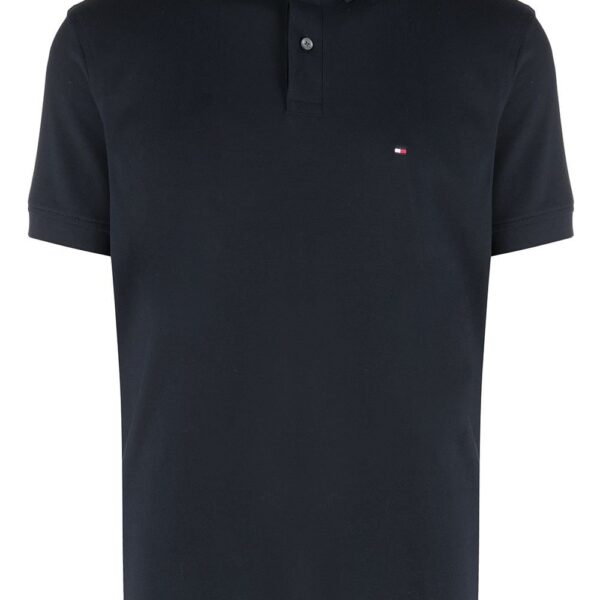 Tommy Hilfiger logo-patch polon shirt