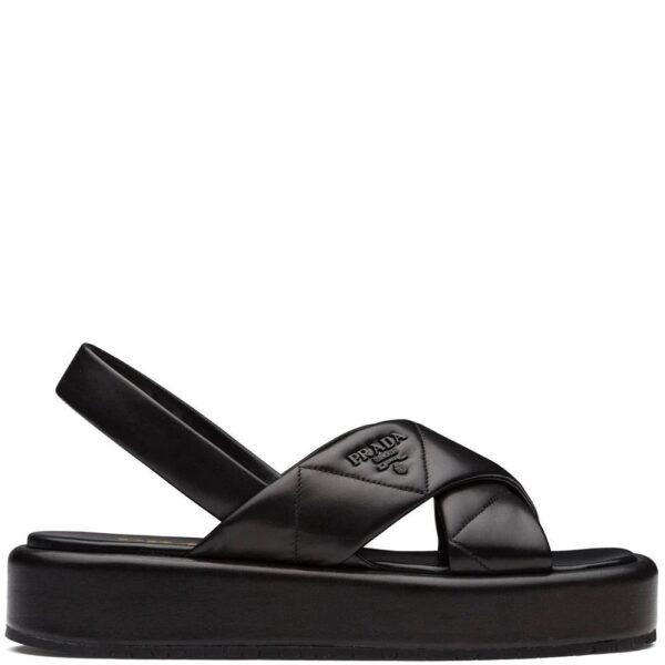 Prada  quilted flatform sandals
