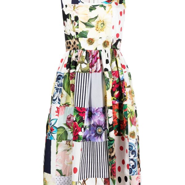 Dolce & Gabbana  patchwork midi dress