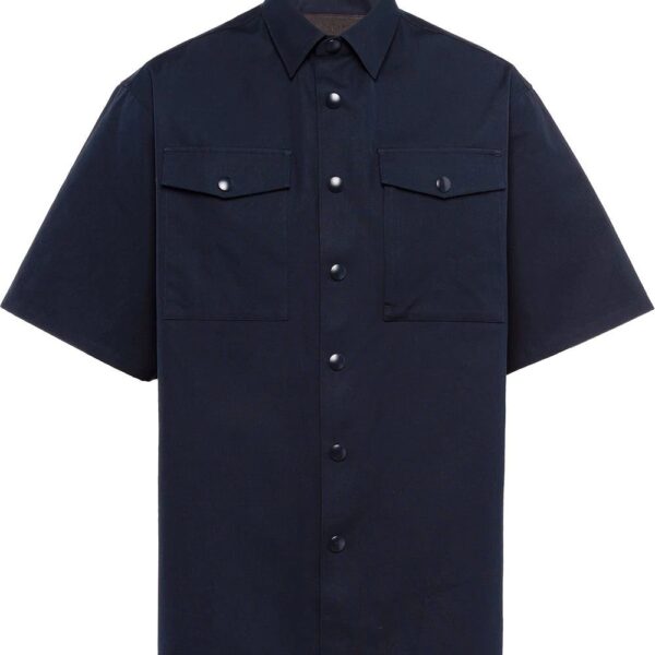 Prada  short-sleeved heavy cotton shirt