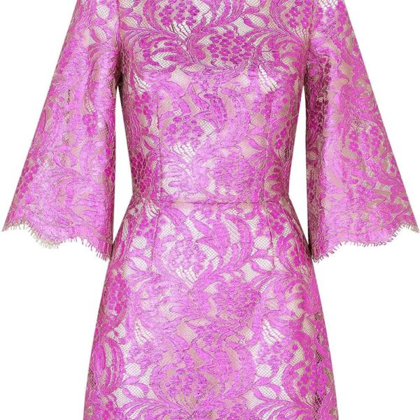 Dolce & Gabbana  floral-lace sheer minidress
