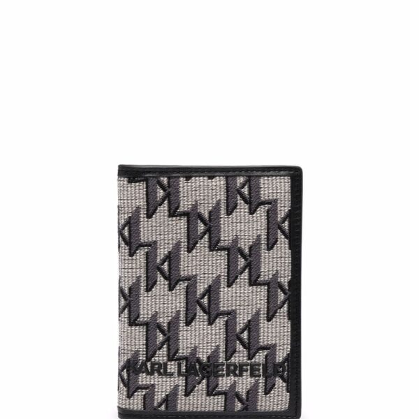 Karl Lagerfeld  K/Monogram jacquard passport case