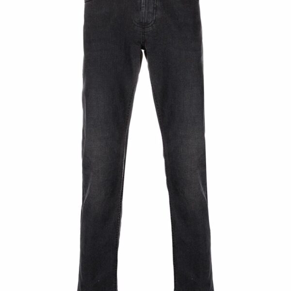 Alexander McQueen  logo-embroidered straight-leg jeans