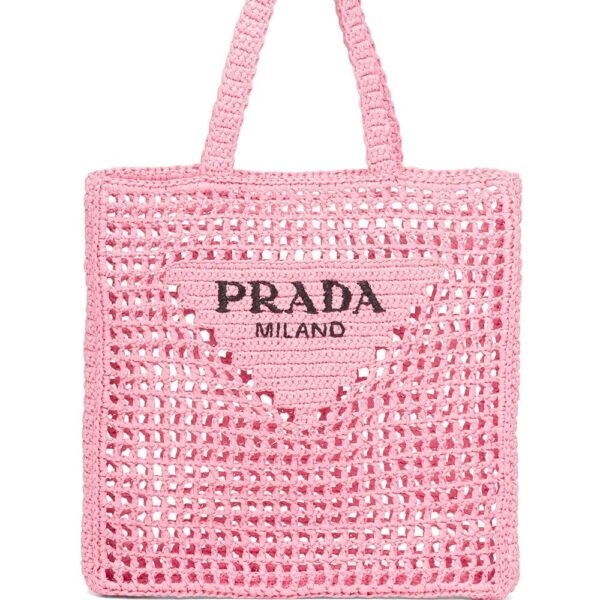 Prada woven tote bag