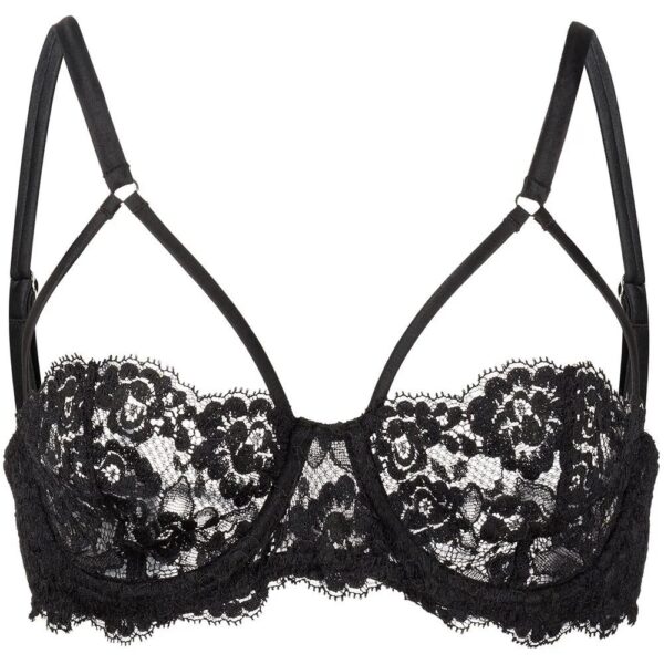 Fleur Du Mal  Foxy lace half-cup bra