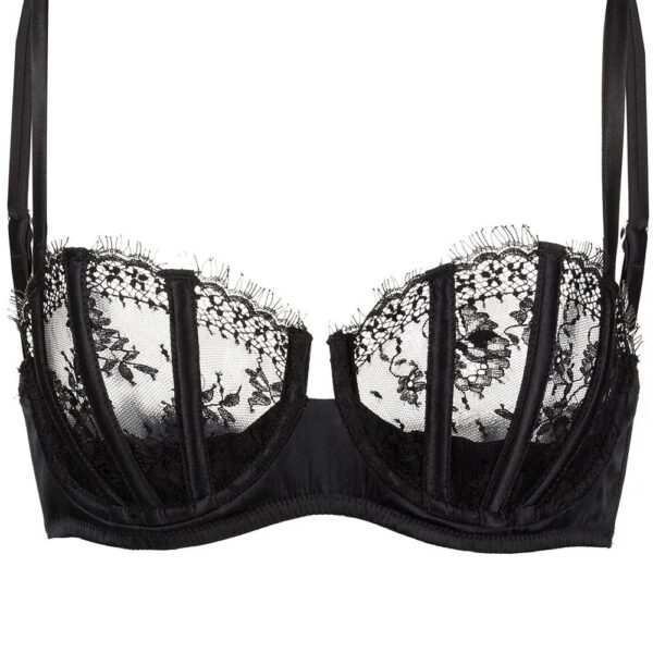 Fleur Du Mal  Frankie Lace boned balconette bra