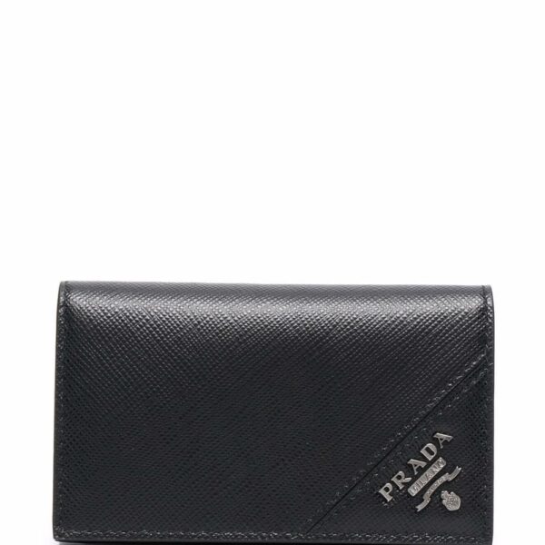Prada logo plaque cardholder