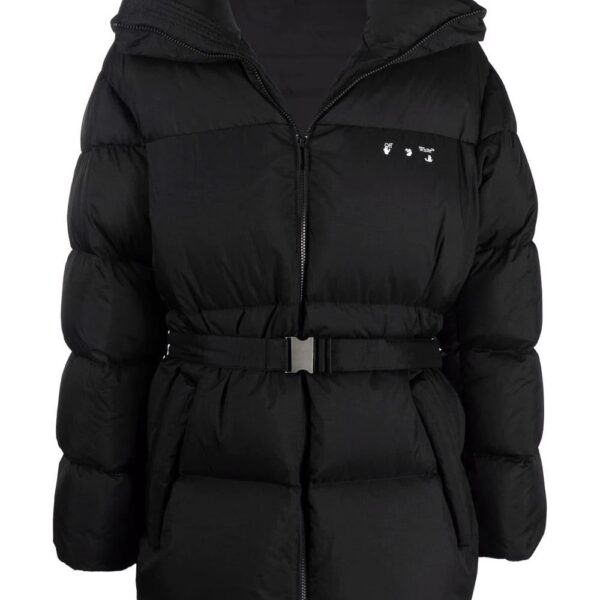Off-White  Hands Off belted puffer down jacket