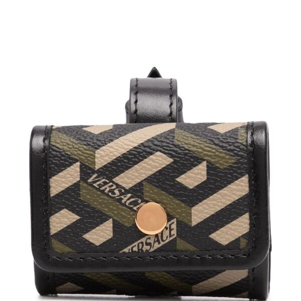 Versace  Greca-print buckle-fastening wallet