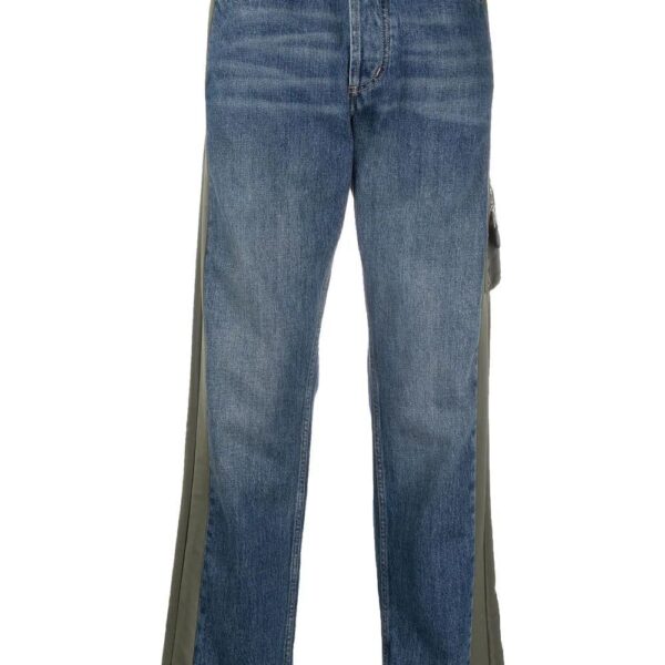 Alexander McQueen  panelled straight-leg jeans