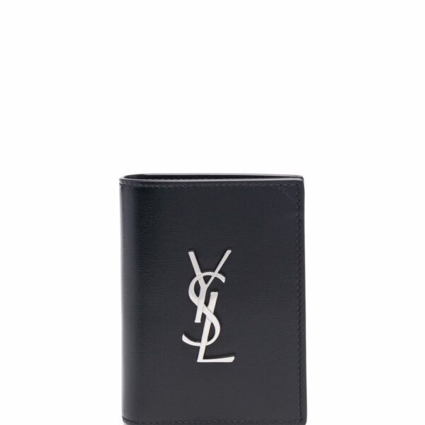 Saint Laurent logo-lettering leather wallet