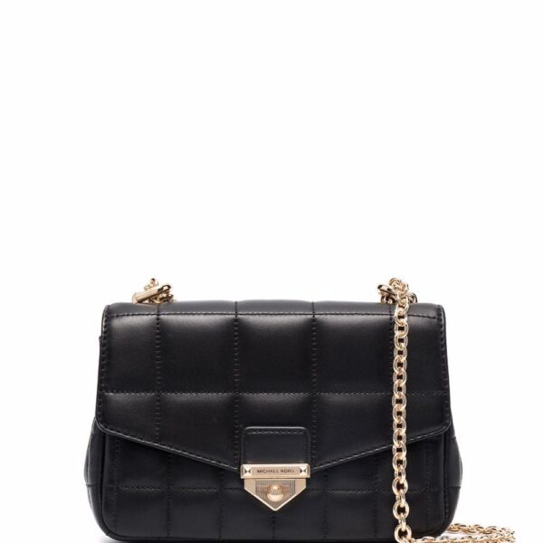 Michael Michael Kors logo-engraved quilted shoulder bag