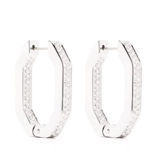 Swarovski  Dextera octagonal pavé hoop earrings