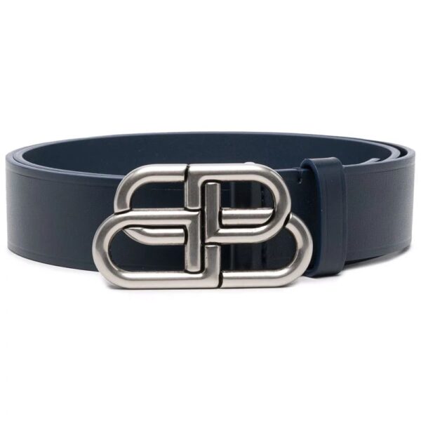 Balenciaga  logo-buckle leather belt